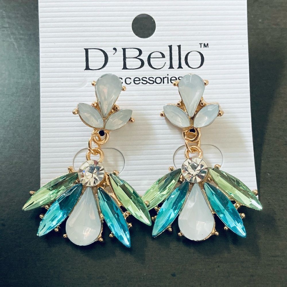 Crystal Jewel Drop Vintage Style Earrings